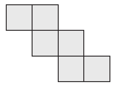 Modelo de planificação de um cubo.