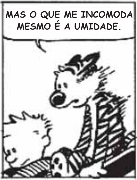 Quadro 2 de 4. Os personagens continuam no carrinho. Haroldo diz: “MAS O QUE ME INCOMODA MESMO É A UMIDADE.”.