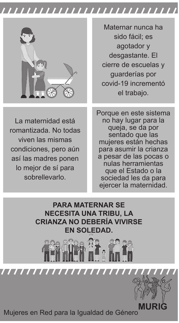 Infográfico com ilustrações e quadros de texto em espanhol, assinado por MURIG.