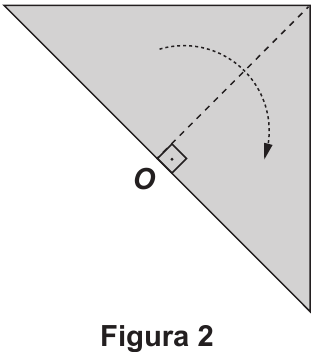 Figura 2: segunda dobra do papel triangular.