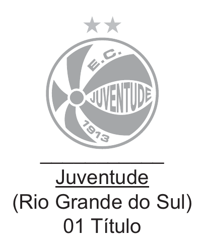 Quadro do Juventude, com brasão, nome, estado e quantidade de títulos.