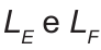 L com índice E e L com índice F.